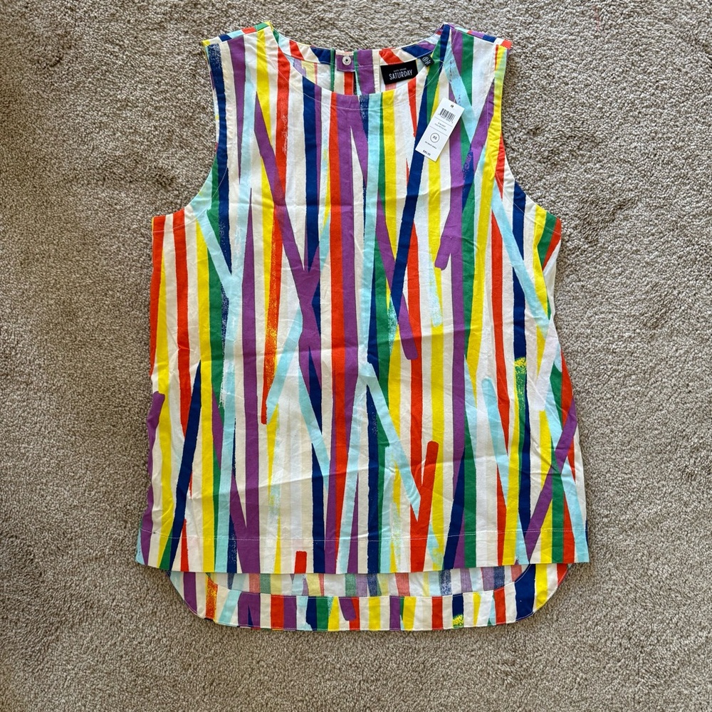 Colorful Striped Sleeveless Top